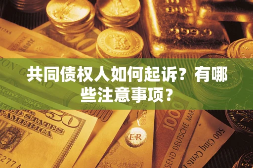 北京共同债权人如何起诉？有哪些注意事项？