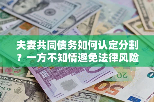 北京夫妻共同债务如何认定分割？一方不知情避免法律风险必看！